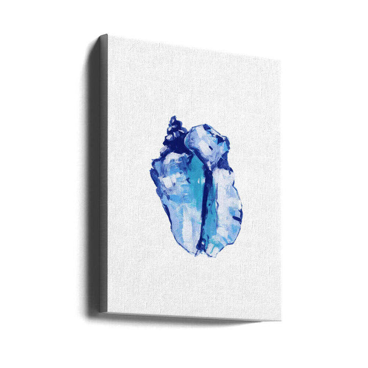 Blue Seashell On White Background No 1 - Stretched Canvas, Poster or Fine Art Print - I Heart Wall Art - Poster Print, Canvas Print or Framed Art Print