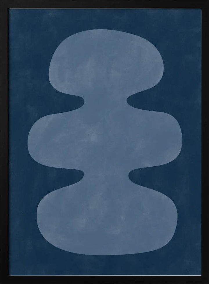 Blue Silhouette Form - Stretched Canvas, Poster or Fine Art Print - I Heart Wall Art - Poster Print, Canvas Print or Framed Art Print