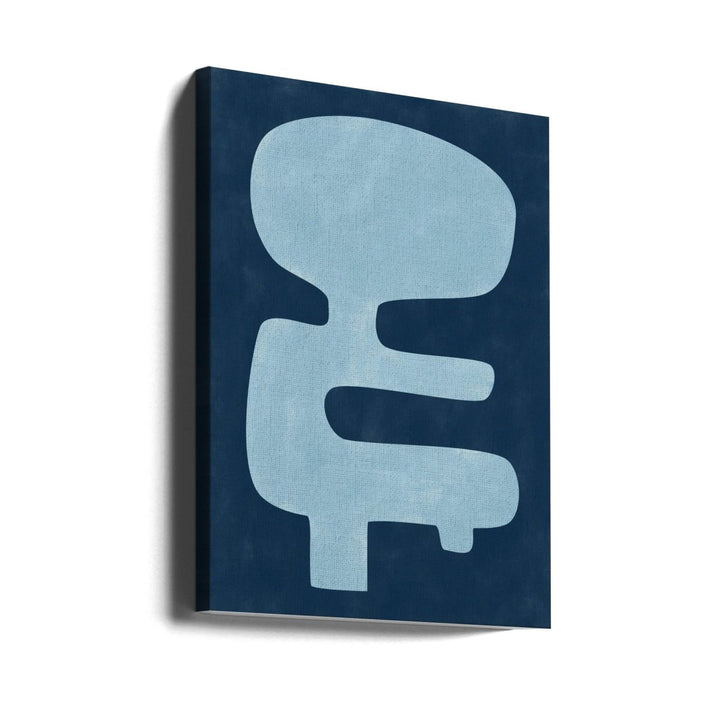 Blue Silhouette Form - Stretched Canvas, Poster or Fine Art Print - I Heart Wall Art - Poster Print, Canvas Print or Framed Art Print