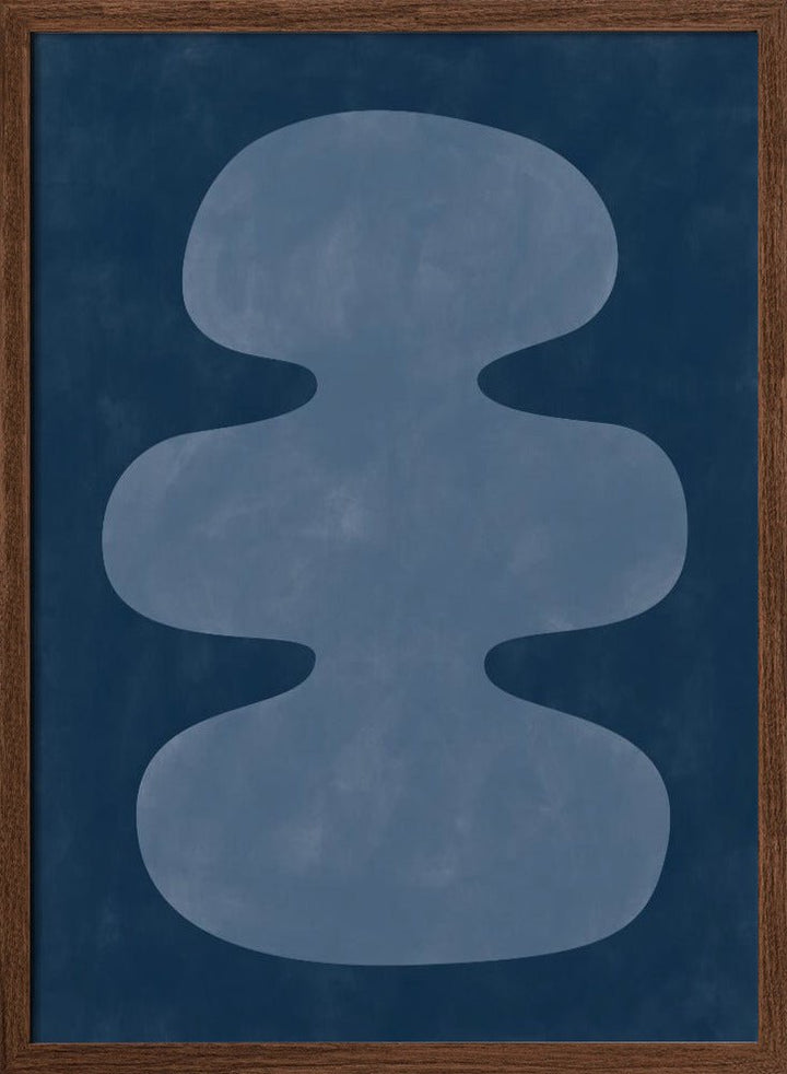 Blue Silhouette Form - Stretched Canvas, Poster or Fine Art Print - I Heart Wall Art - Poster Print, Canvas Print or Framed Art Print