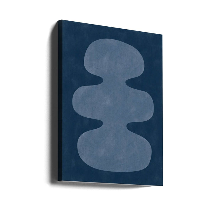 Blue Silhouette Form - Stretched Canvas, Poster or Fine Art Print - I Heart Wall Art - Poster Print, Canvas Print or Framed Art Print