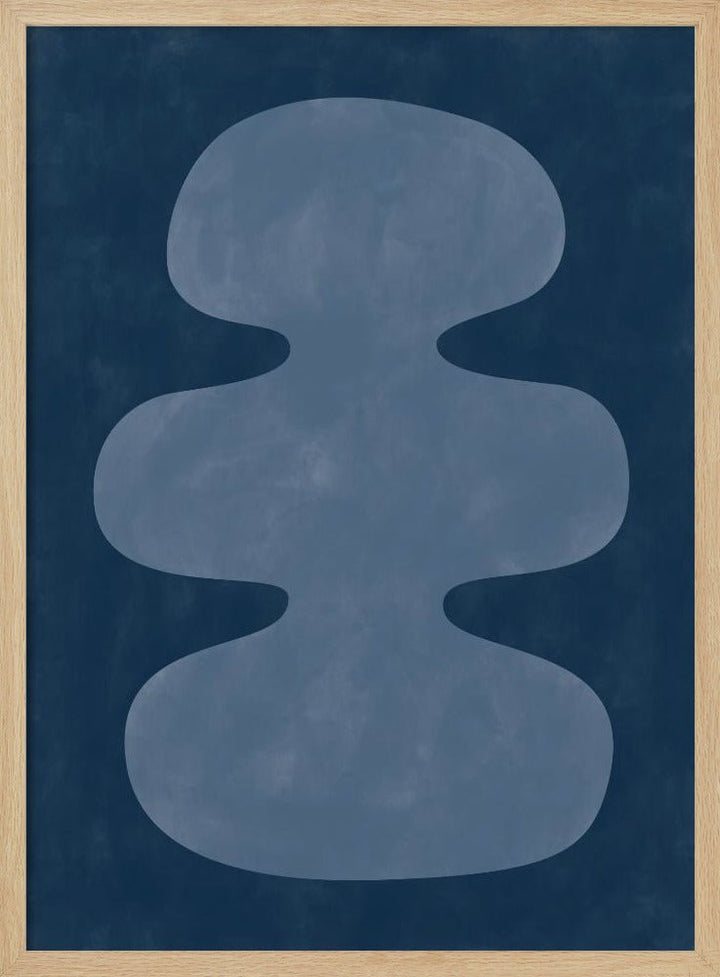 Blue Silhouette Form - Stretched Canvas, Poster or Fine Art Print - I Heart Wall Art - Poster Print, Canvas Print or Framed Art Print