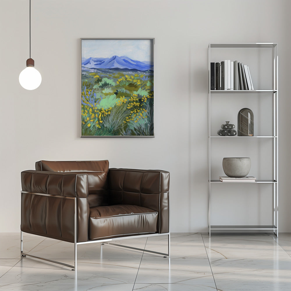 Blue Valley - Stretched Canvas, Poster or Fine Art Print I Heart Wall Art