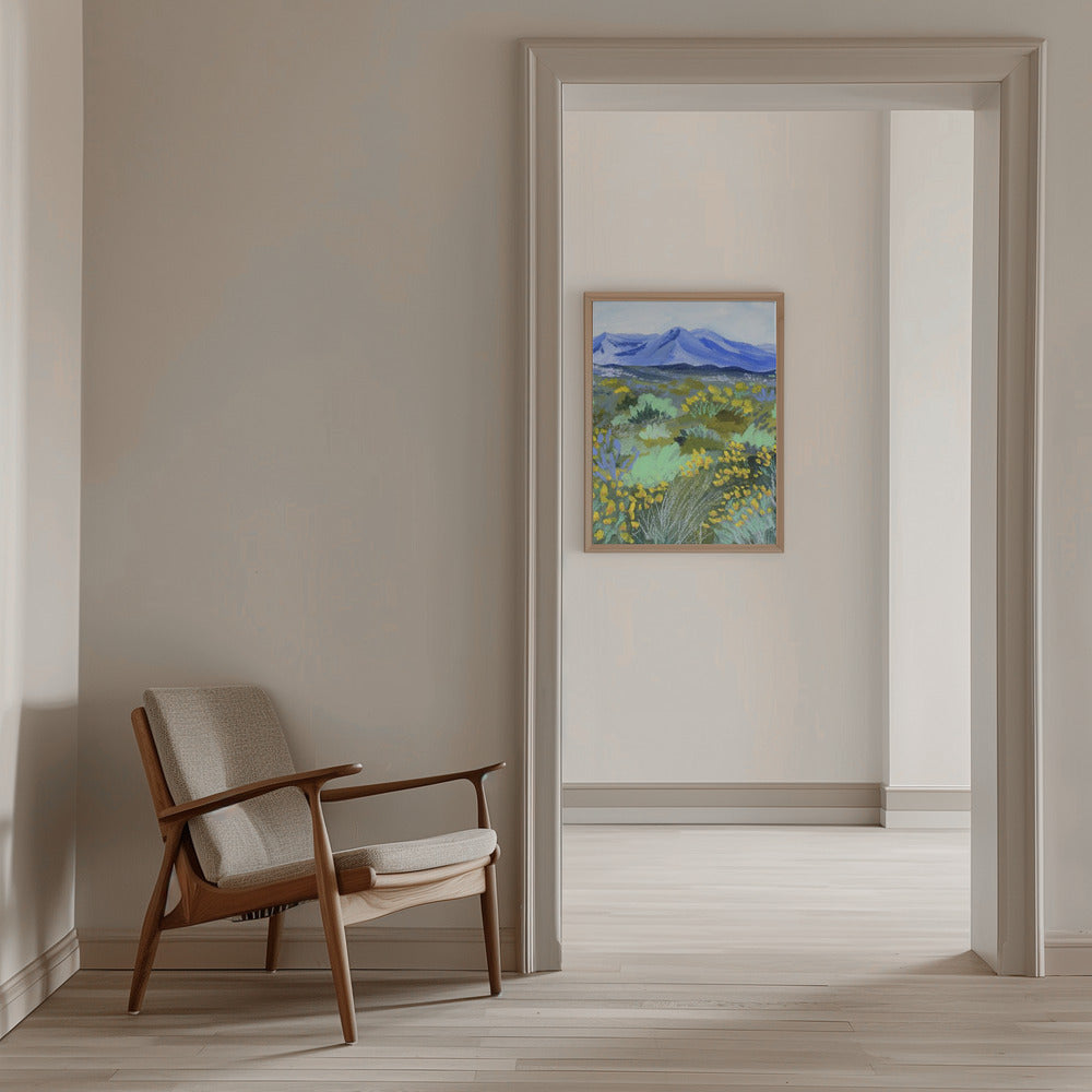 Blue Valley - Stretched Canvas, Poster or Fine Art Print I Heart Wall Art