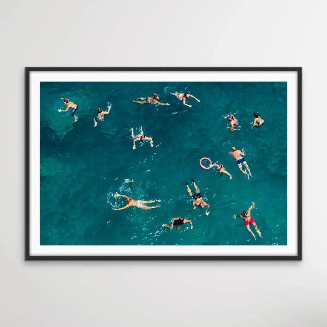 Blue Water Swim - Photographic Print of People Swimming By Carlo Tonti - I Heart Wall Art - Poster Print, Canvas Print or Framed Art Print