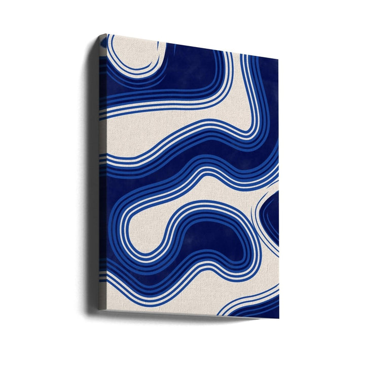 Blue Wave Patterns - Stretched Canvas, Poster or Fine Art Print - I Heart Wall Art - Poster Print, Canvas Print or Framed Art Print