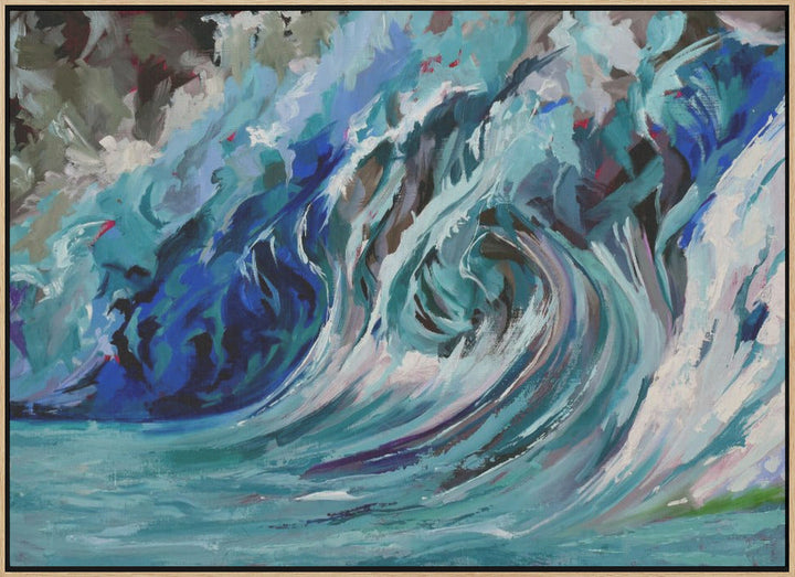 Blue Wawe - Stretched Canvas, Poster or Fine Art Print I Heart Wall Art