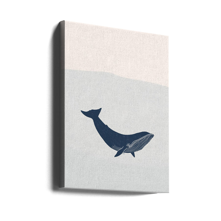 Blue Whale - Stretched Canvas, Poster or Fine Art Print I Heart Wall Art