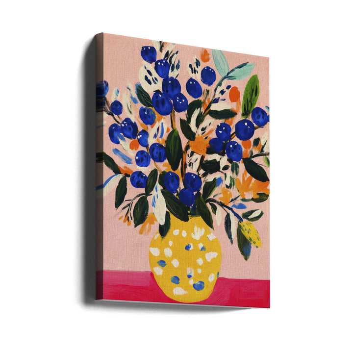 Blueberriesbouquet - Stretched Canvas, Poster or Fine Art Print I Heart Wall Art