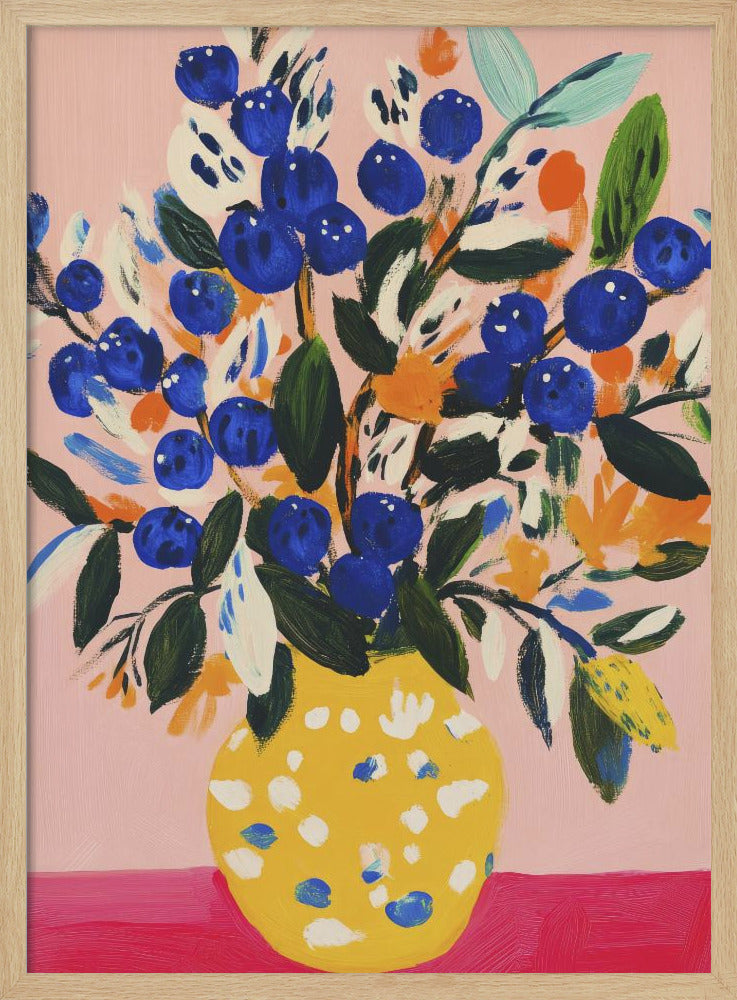 Blueberriesbouquet - Stretched Canvas, Poster or Fine Art Print I Heart Wall Art