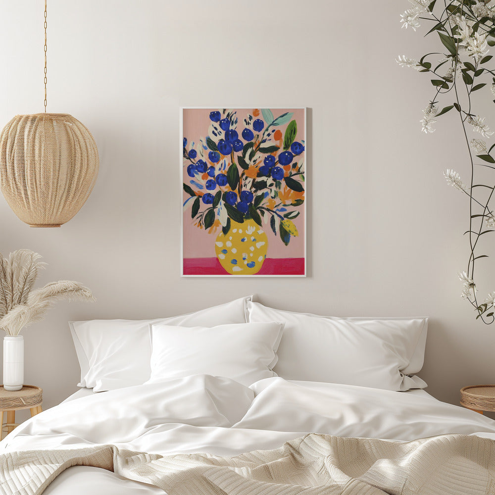 Blueberriesbouquet - Stretched Canvas, Poster or Fine Art Print I Heart Wall Art