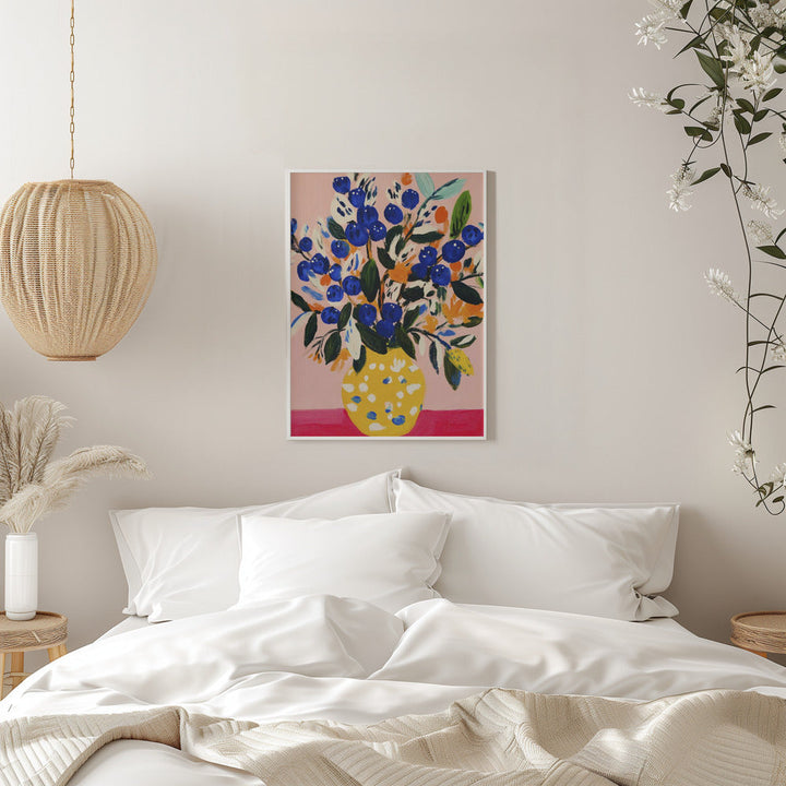 Blueberriesbouquet - Stretched Canvas, Poster or Fine Art Print I Heart Wall Art