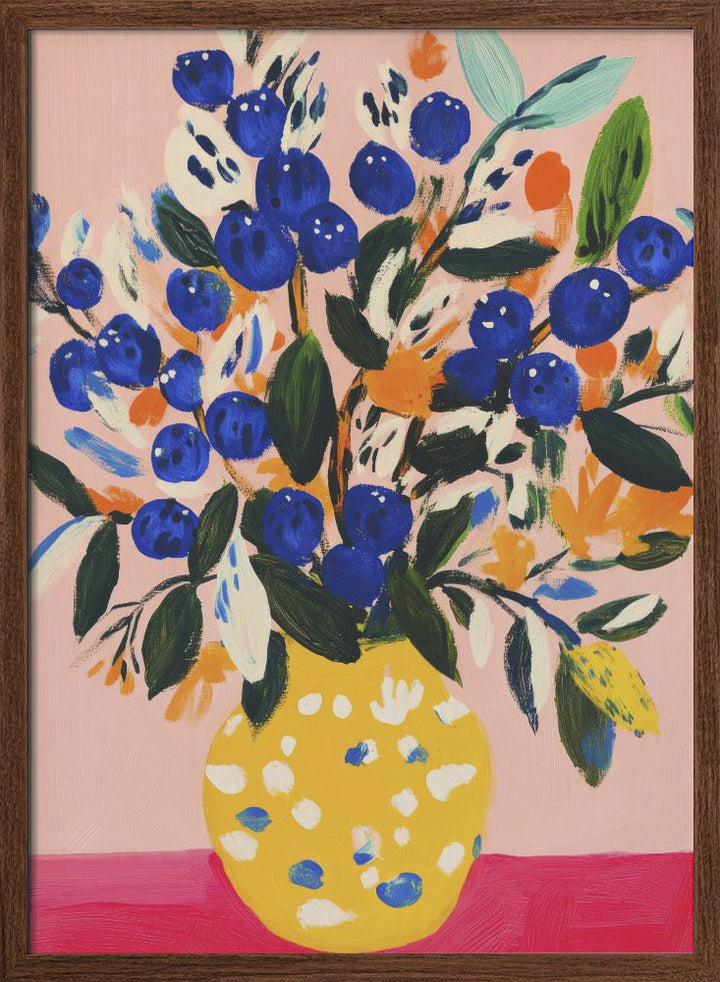 Blueberriesbouquet - Stretched Canvas, Poster or Fine Art Print I Heart Wall Art