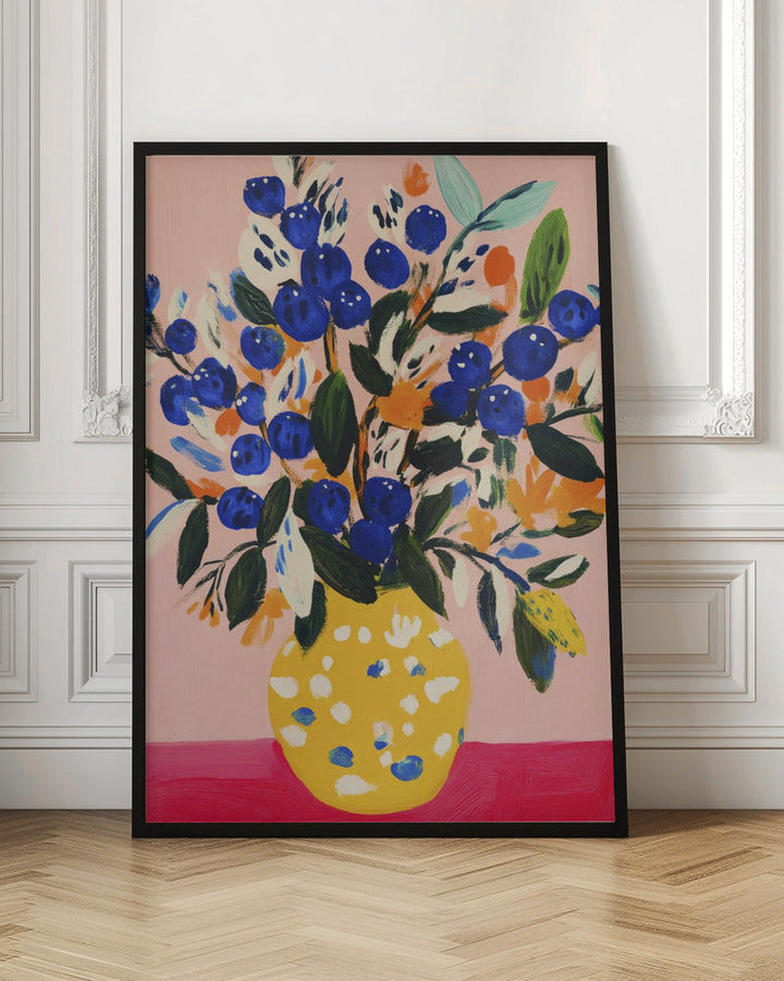 Blueberriesbouquet - Stretched Canvas, Poster or Fine Art Print I Heart Wall Art