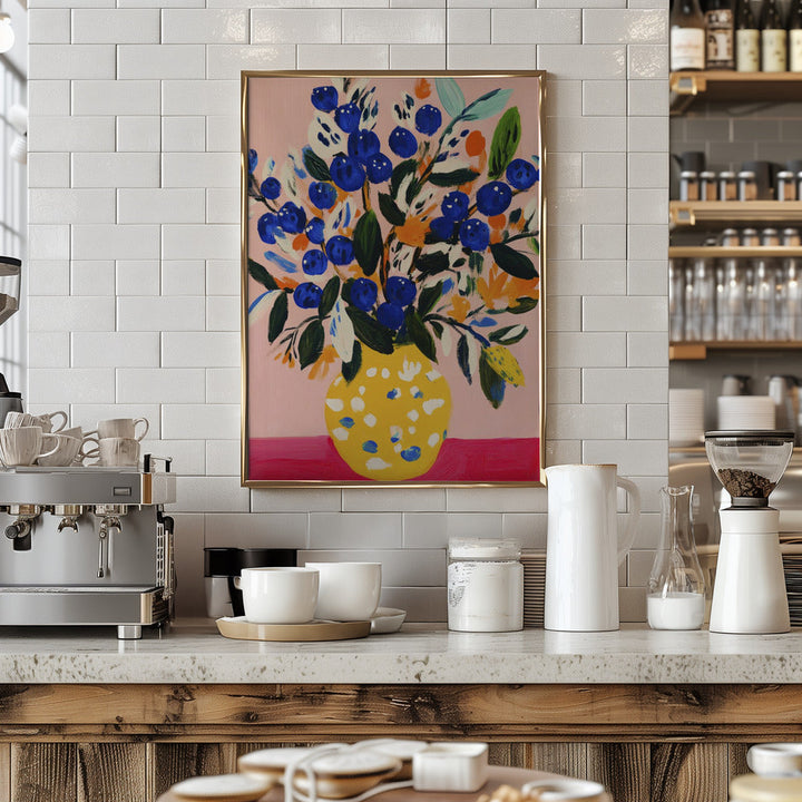 Blueberriesbouquet - Stretched Canvas, Poster or Fine Art Print I Heart Wall Art