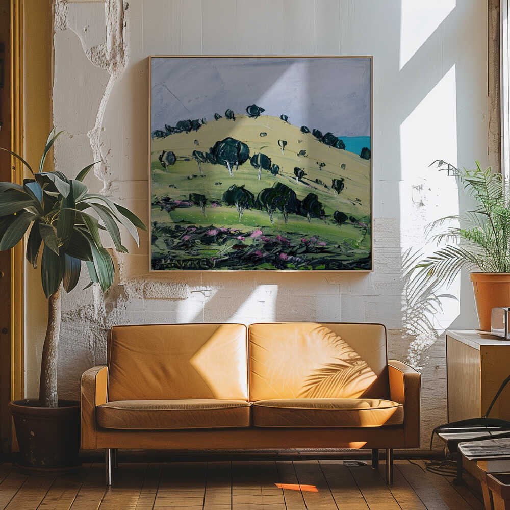 Bluebeyond 2 - Square Stretched Canvas, Poster or Fine Art Print by Angela Hawkey - I Heart Wall Art - Poster Print, Canvas Print or Framed Art Print