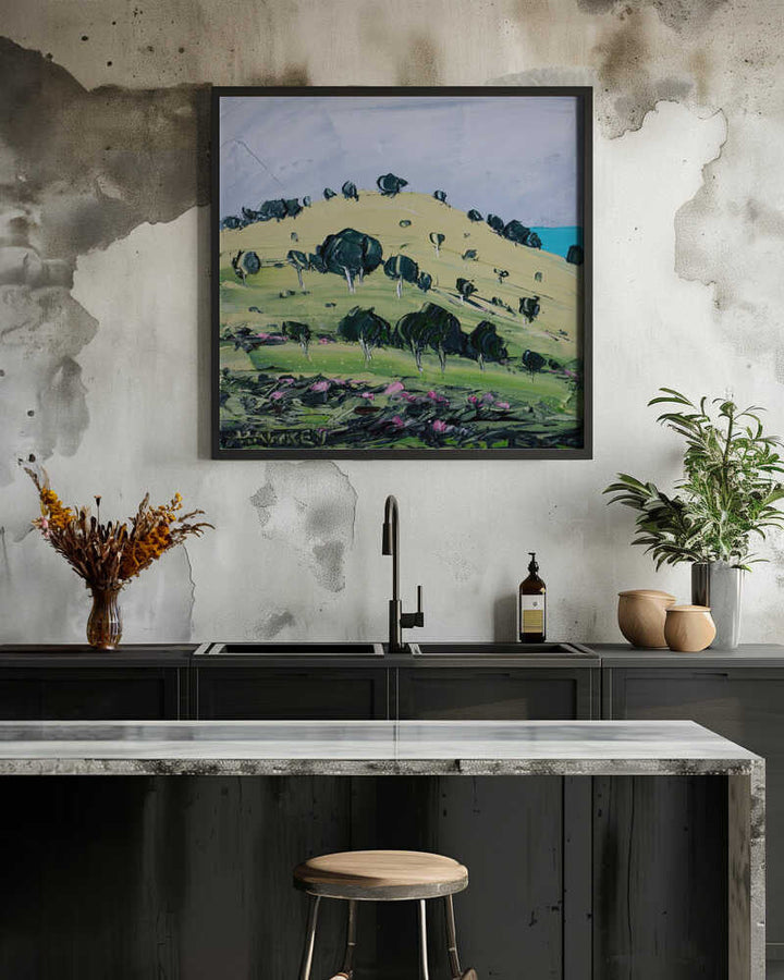 Bluebeyond 2 - Square Stretched Canvas, Poster or Fine Art Print by Angela Hawkey - I Heart Wall Art - Poster Print, Canvas Print or Framed Art Print