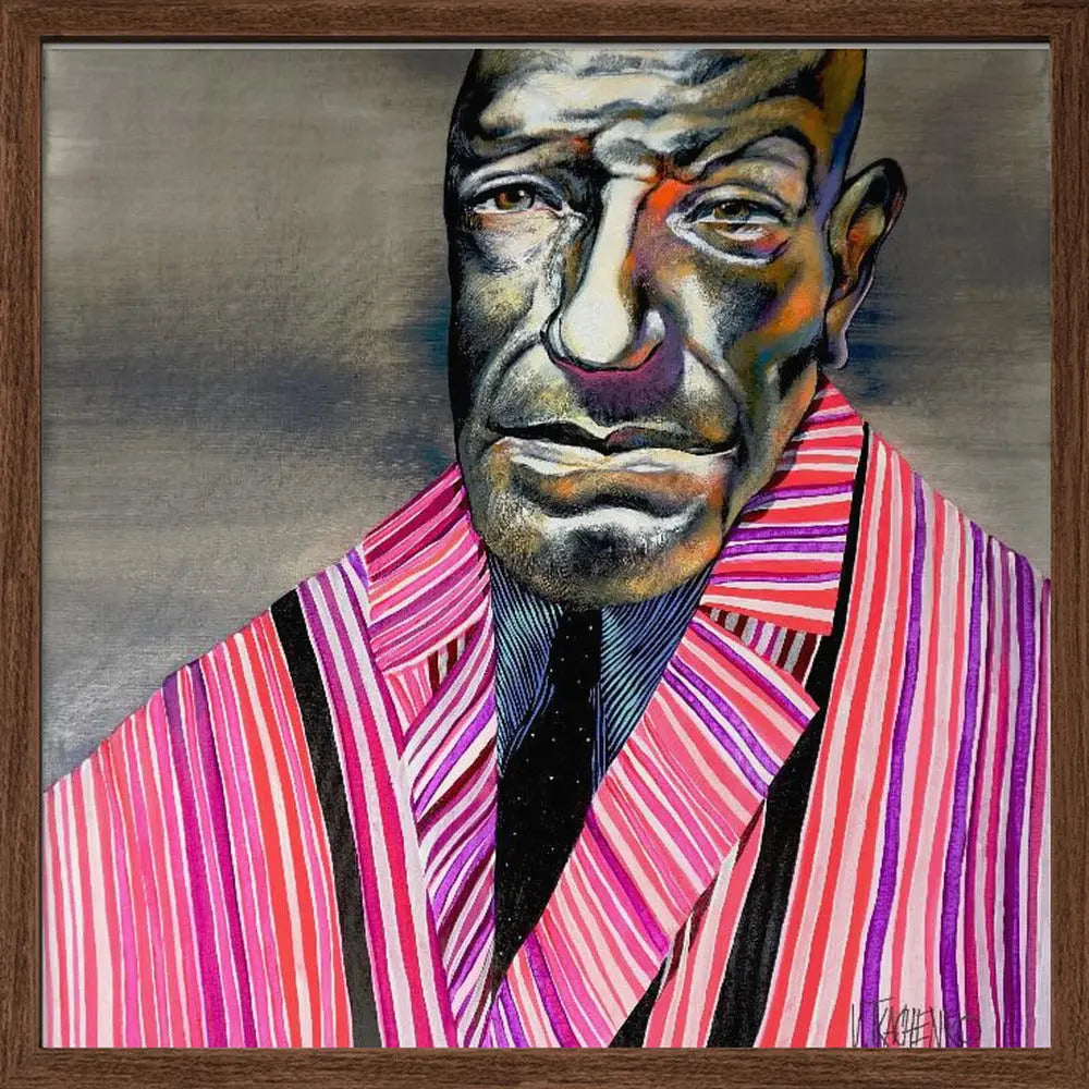 Bluez Man - Square Stretched Canvas, Poster or Fine Art Print I Heart Wall Art