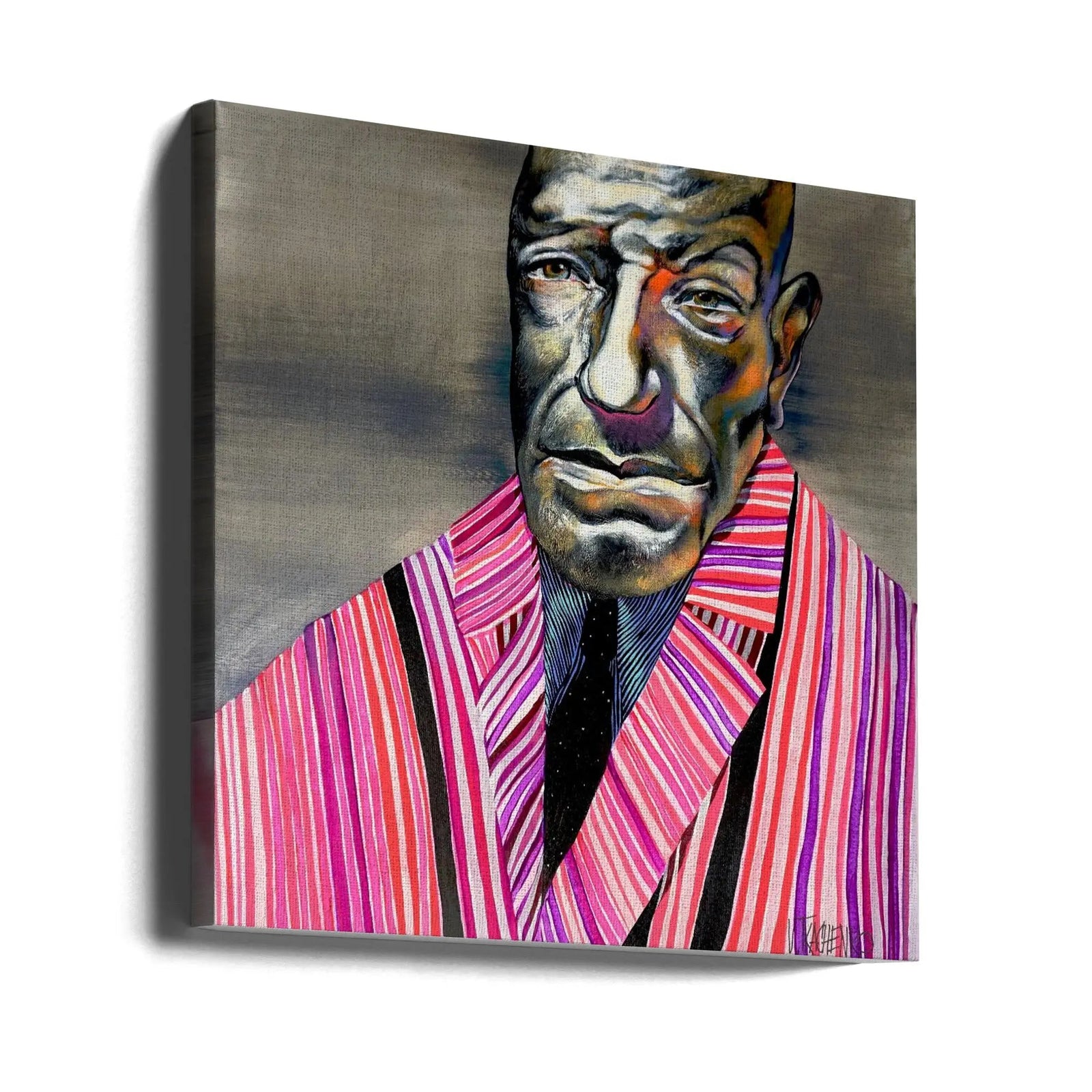 Bluez Man - Square Stretched Canvas, Poster or Fine Art Print I Heart Wall Art