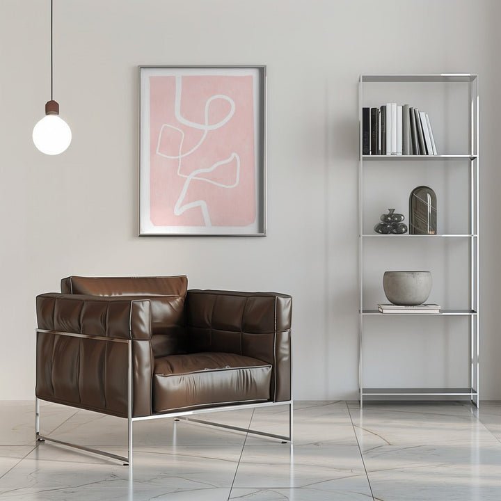 Blush Flow Lines - Stretched Canvas, Poster or Fine Art Print - I Heart Wall Art - Poster Print, Canvas Print or Framed Art Print