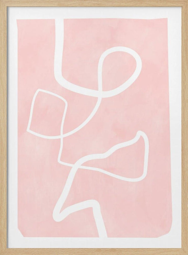 Blush Flow Lines - Stretched Canvas, Poster or Fine Art Print - I Heart Wall Art - Poster Print, Canvas Print or Framed Art Print