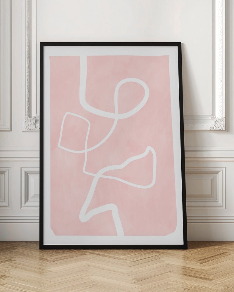Blush Flow Lines - Stretched Canvas, Poster or Fine Art Print - I Heart Wall Art - Poster Print, Canvas Print or Framed Art Print