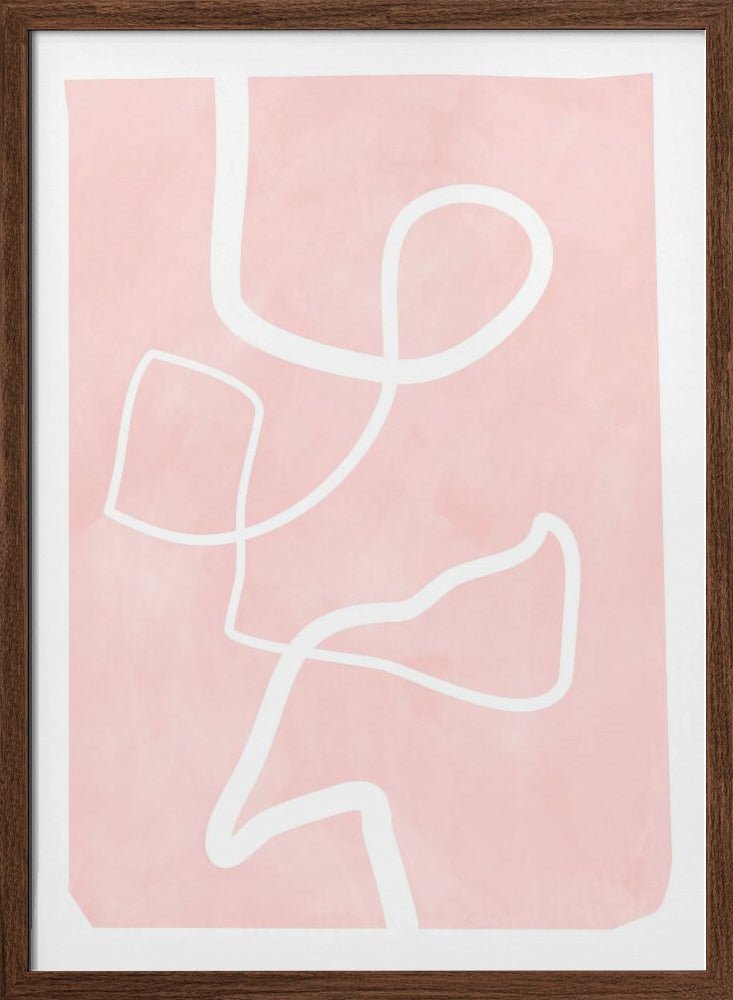 Blush Flow Lines - Stretched Canvas, Poster or Fine Art Print - I Heart Wall Art - Poster Print, Canvas Print or Framed Art Print