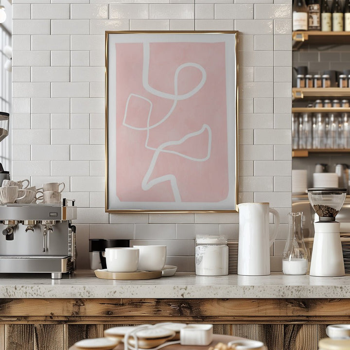 Blush Flow Lines - Stretched Canvas, Poster or Fine Art Print - I Heart Wall Art - Poster Print, Canvas Print or Framed Art Print