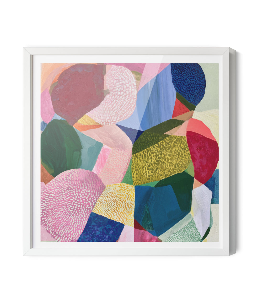 Blush Gardenia by IHeartStudio - Colourful Geometric Canvas Print
