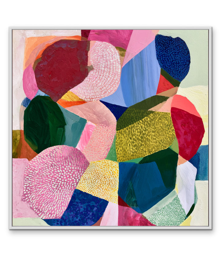 Blush Gardenia by IHeartStudio - Colourful Geometric Canvas Print