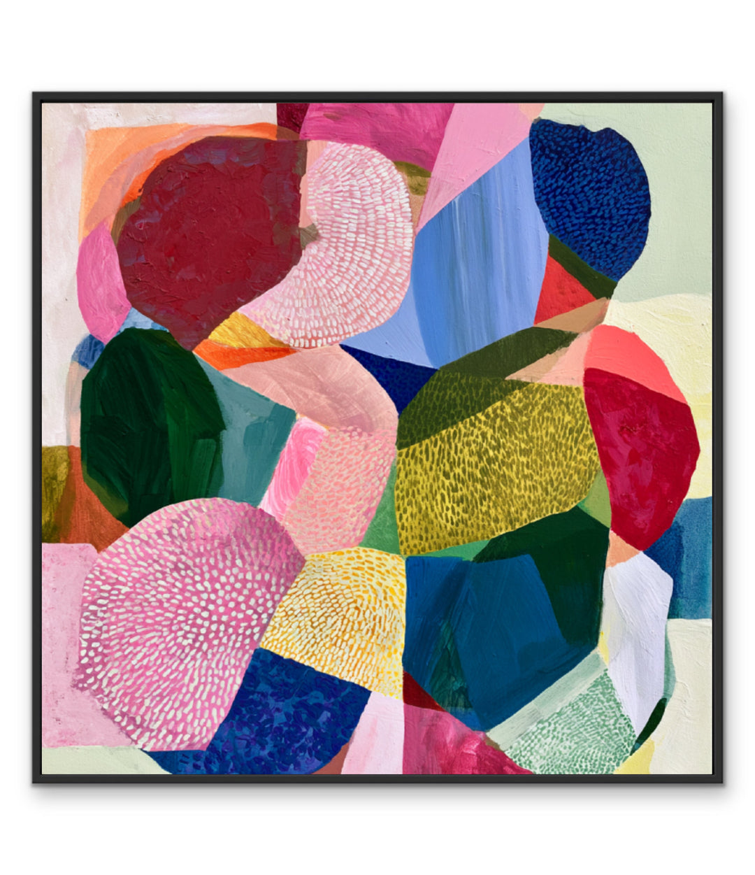 Blush Gardenia by IHeartStudio - Colourful Geometric Canvas Print