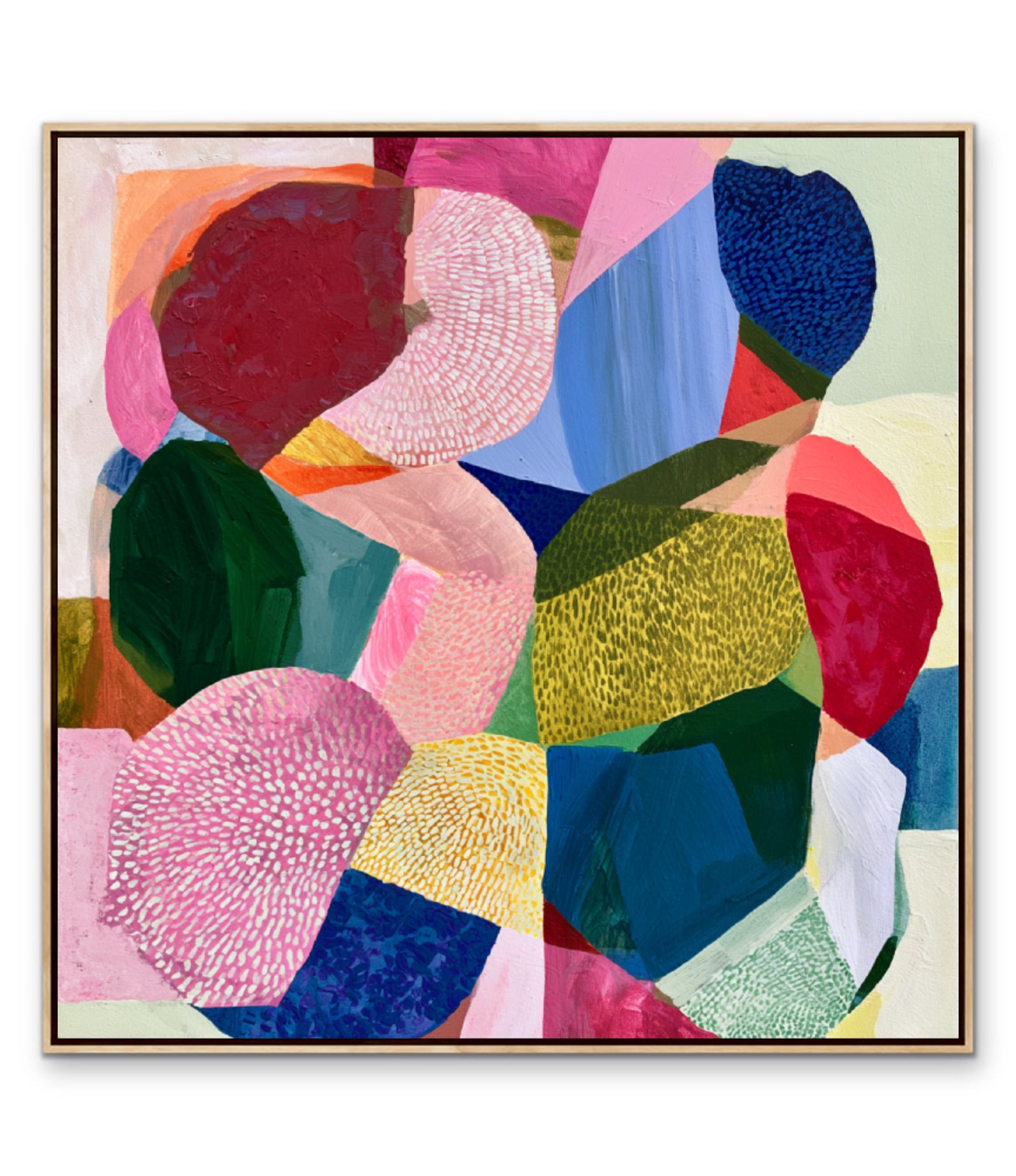 Blush Gardenia by IHeartStudio - Colourful Geometric Canvas Print