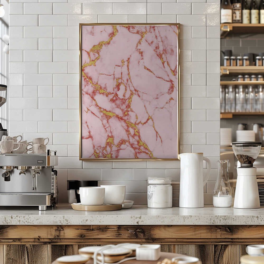 Blush Gold Marble - Stretched Canvas, Poster or Fine Art Print - I Heart Wall Art - Poster Print, Canvas Print or Framed Art Print