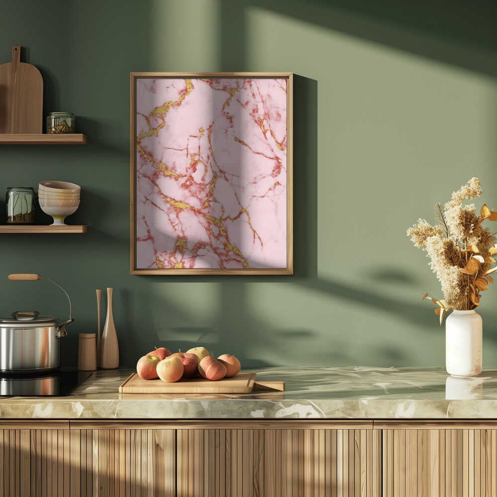 Blush Gold Marble - Stretched Canvas, Poster or Fine Art Print - I Heart Wall Art - Poster Print, Canvas Print or Framed Art Print