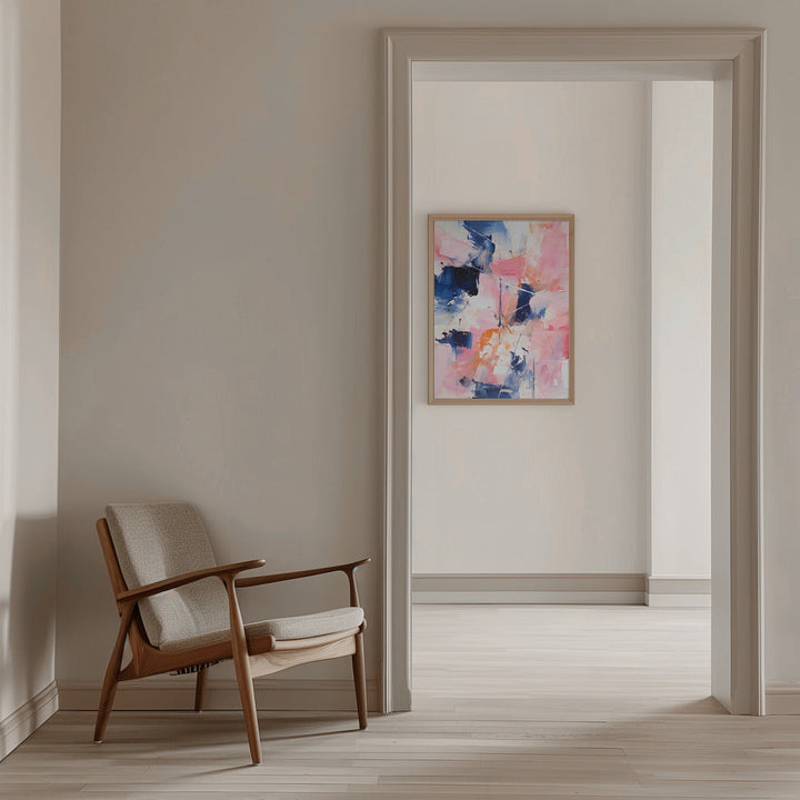 Blush Indigo Abstract Print Second 4x - Stretched Canvas, Poster or Fine Art Print I Heart Wall Art