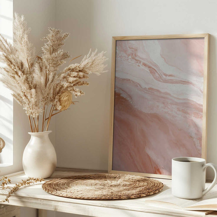 Blush Marble Flow - Stretched Canvas, Poster or Fine Art Print - I Heart Wall Art - Poster Print, Canvas Print or Framed Art Print