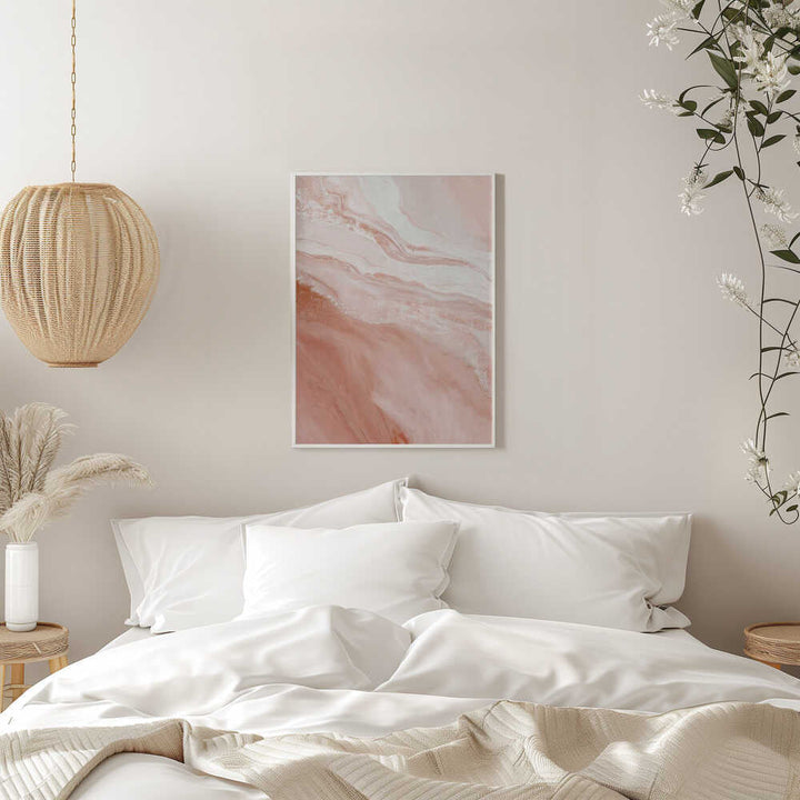 Blush Marble Flow - Stretched Canvas, Poster or Fine Art Print - I Heart Wall Art - Poster Print, Canvas Print or Framed Art Print