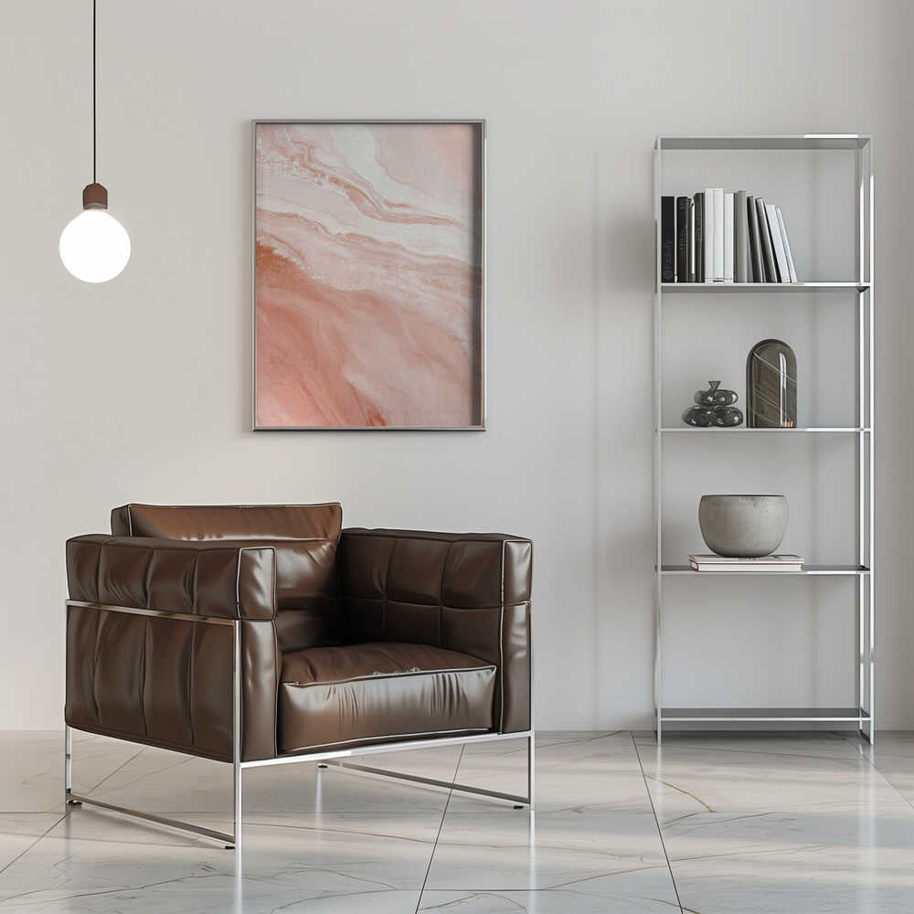 Blush Marble Flow - Stretched Canvas, Poster or Fine Art Print - I Heart Wall Art - Poster Print, Canvas Print or Framed Art Print