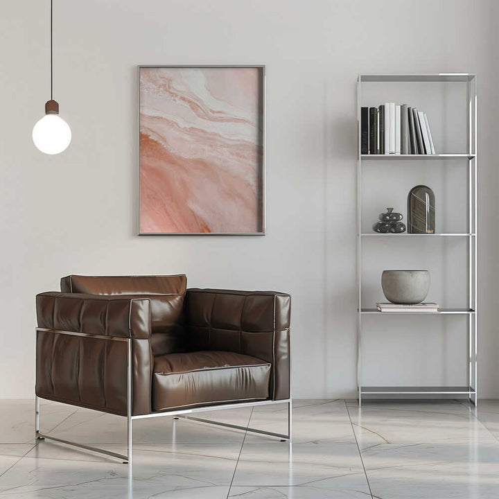 Blush Marble Flow - Stretched Canvas, Poster or Fine Art Print - I Heart Wall Art - Poster Print, Canvas Print or Framed Art Print