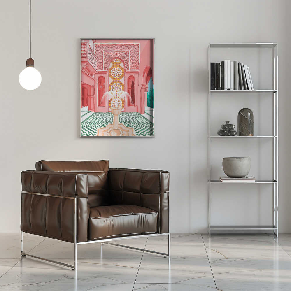 Blush Palace architecture - Stretched Canvas, Poster or Fine Art Print - I Heart Wall Art - Poster Print, Canvas Print or Framed Art Print