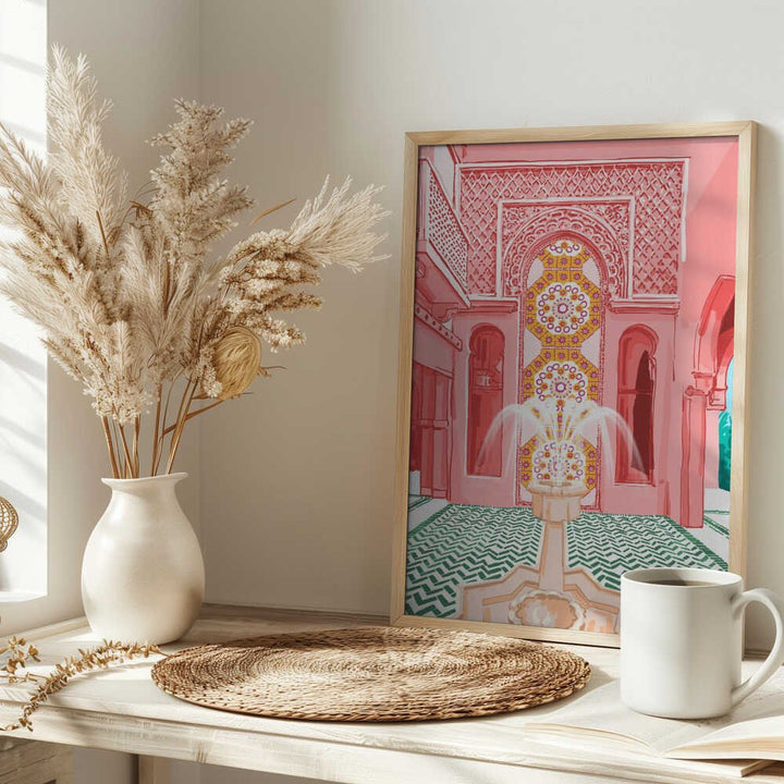 Blush Palace architecture - Stretched Canvas, Poster or Fine Art Print - I Heart Wall Art - Poster Print, Canvas Print or Framed Art Print
