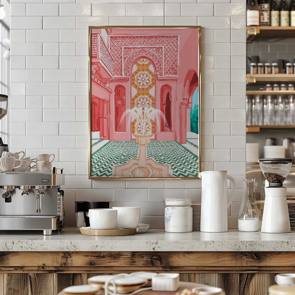Blush Palace architecture - Stretched Canvas, Poster or Fine Art Print - I Heart Wall Art - Poster Print, Canvas Print or Framed Art Print