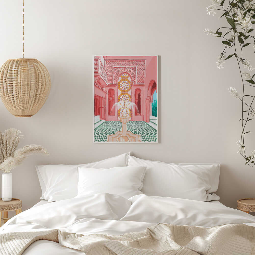Blush Palace architecture - Stretched Canvas, Poster or Fine Art Print - I Heart Wall Art - Poster Print, Canvas Print or Framed Art Print