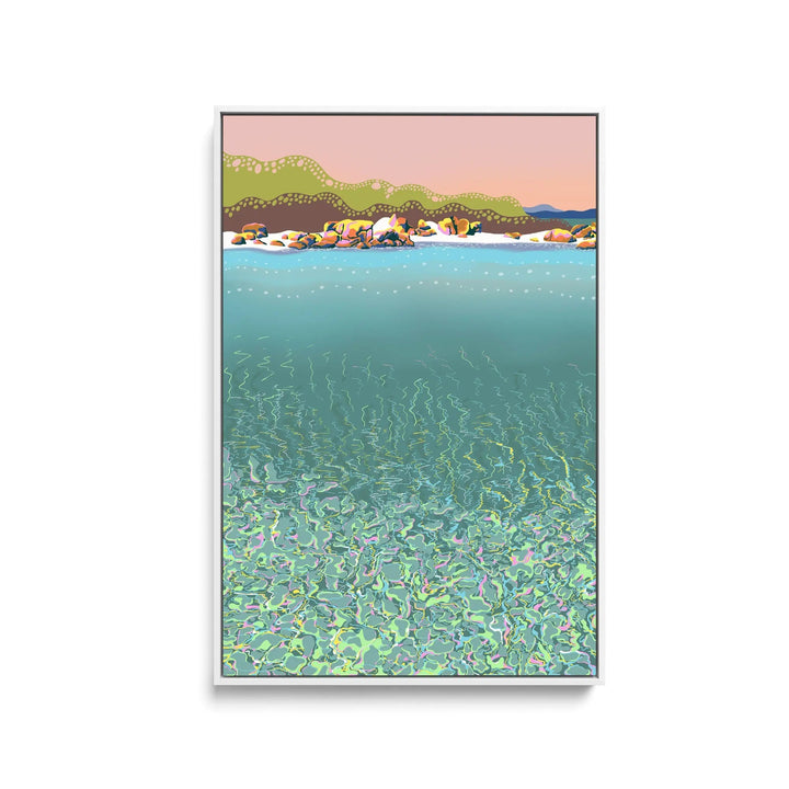 Boat Harbour By Unratio - Stretched Canvas Print or Framed Fine Art Print - Artwork I Heart Wall Art Australia 