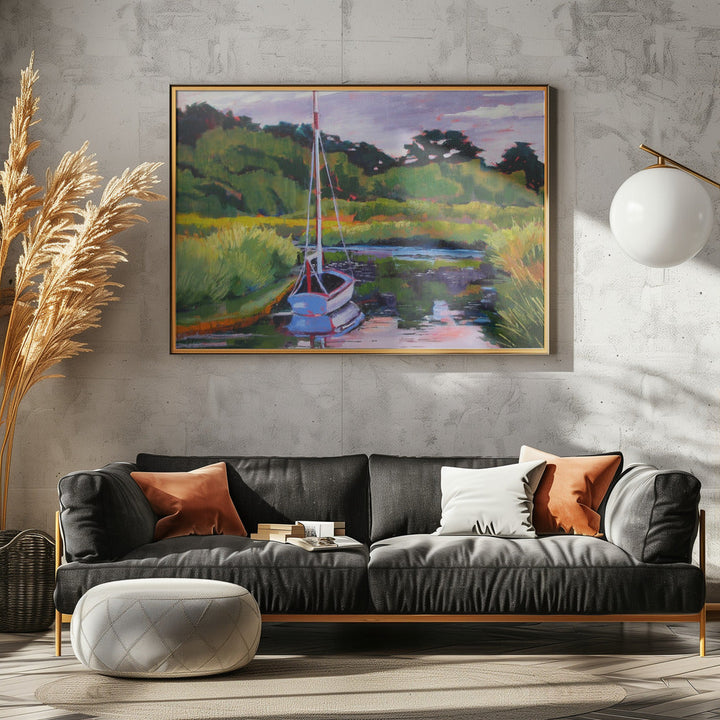 Boat In Little Pleasant Bay - Stretched Canvas, Poster or Fine Art Print I Heart Wall Art