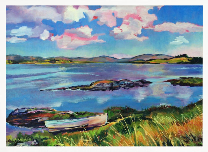 Boat On the Lake - Stretched Canvas, Poster or Fine Art Print I Heart Wall Art