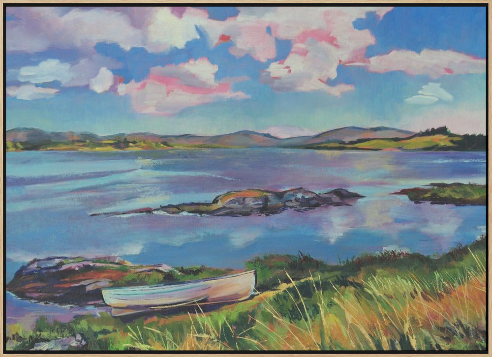 Boat On the Lake - Stretched Canvas, Poster or Fine Art Print I Heart Wall Art