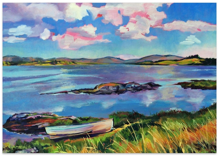 Boat On the Lake - Stretched Canvas, Poster or Fine Art Print I Heart Wall Art