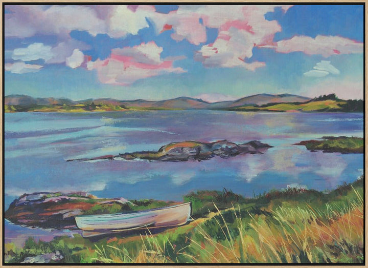 Boat On the Lake - Stretched Canvas, Poster or Fine Art Print I Heart Wall Art