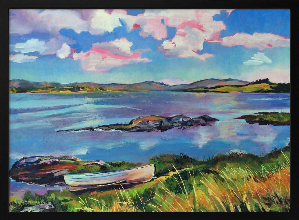 Boat On the Lake - Stretched Canvas, Poster or Fine Art Print I Heart Wall Art